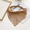 Été femmes couleur unie foulard de cheveux Vintage Triangle Bandanas Satin élastique bandeaux enfants fille bandeaux cheveux accessoires