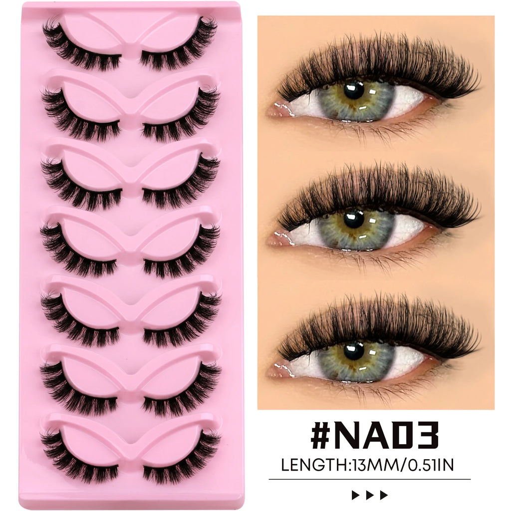 Veltrinay cils oeil de chat Faux cils naturels extrémité ailée oeil cils allongés Faux cils de vison Faux cils maquillage
