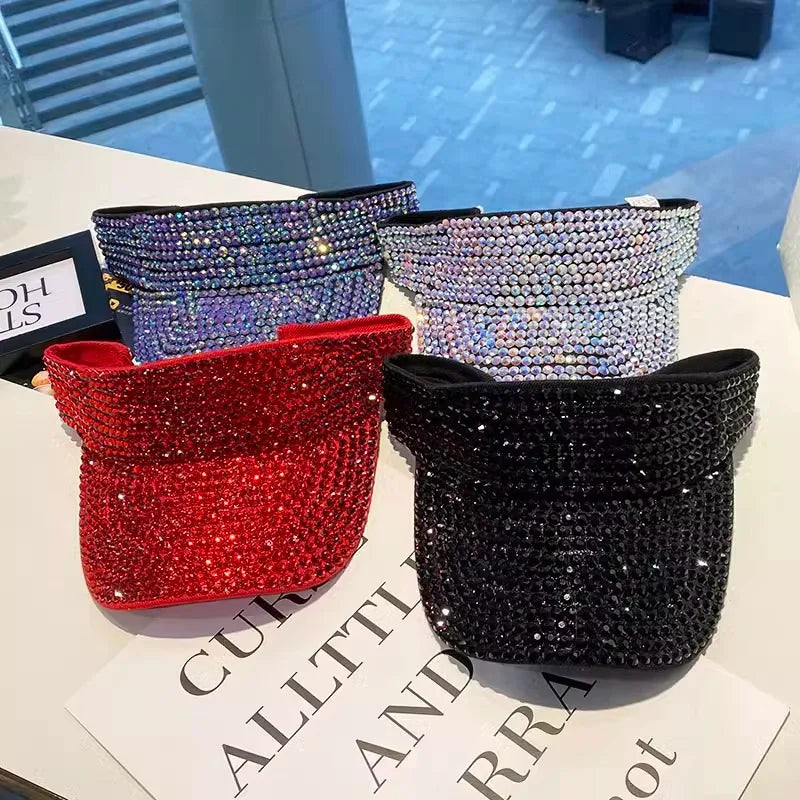 Strass vide casquette décontracté femmes pare-soleil été printemps Streetwear mode Bling Bling diamant intégré casquette de Baseball