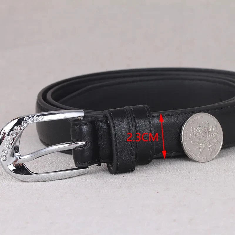 Ceinture pour pantalon femme en cuir PU, tendance, blanche, de haute qualité, style vintage, avec boucle ardillon, DT067