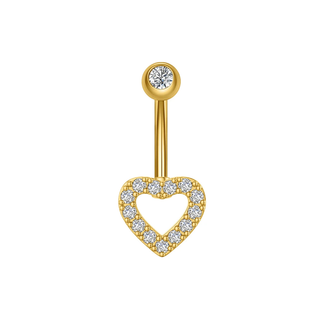 Anneaux de nombril incurvés 14G, cristaux CZ, corps Sexy, chaînes de nombril, fleur, Piercing de ventre, Umbigo, bijoux en acier inoxydable