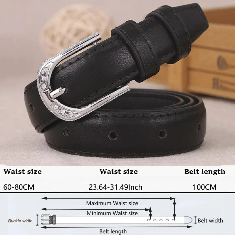 Ceinture pour pantalon femme en cuir PU, tendance, blanche, de haute qualité, style vintage, avec boucle ardillon, DT067