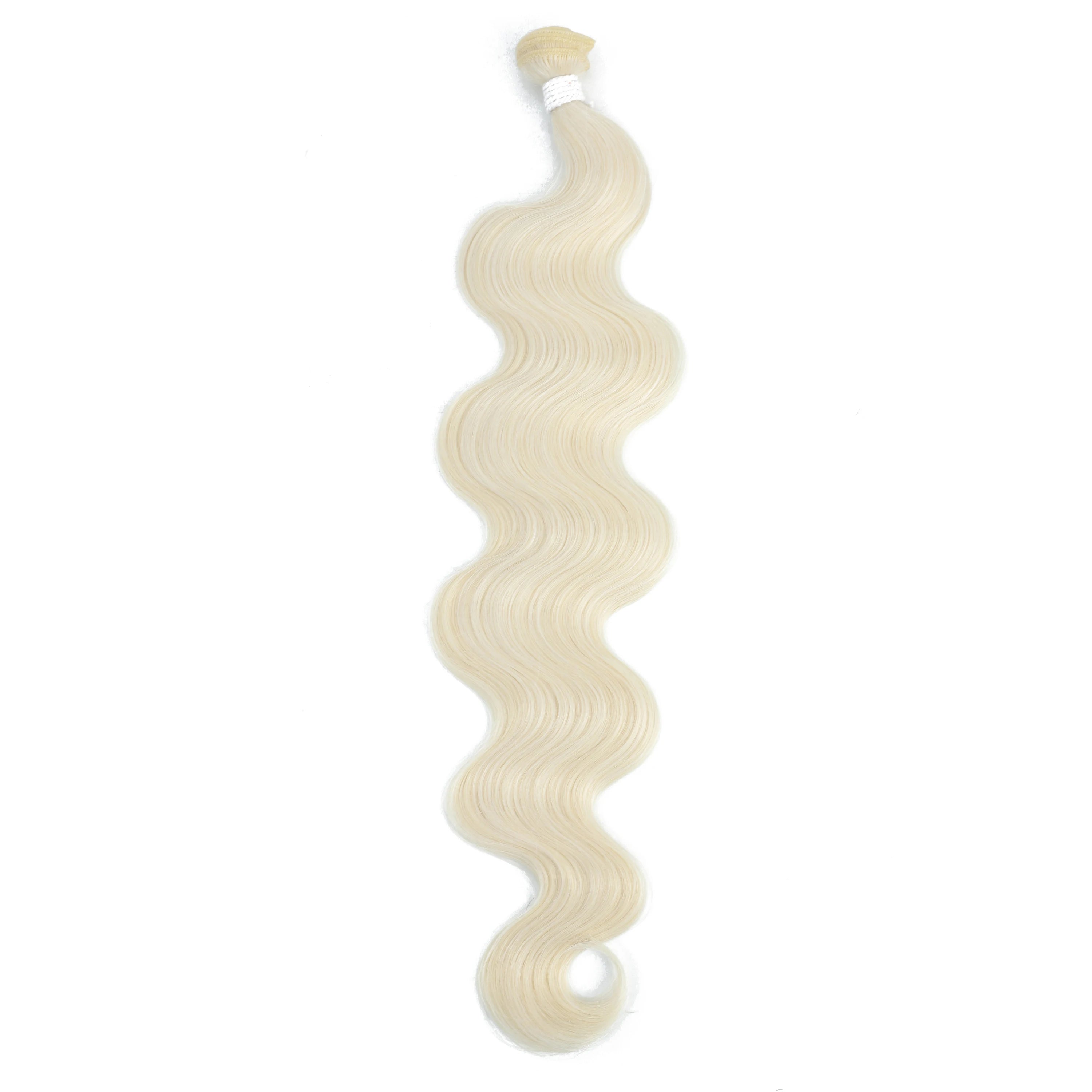 Mèches synthétiques Body Wave colorées 613, Extensions capillaires naturelles blondes Piano, queue de cheval épaisse ombrée, tissage de cheveux amples et profonds