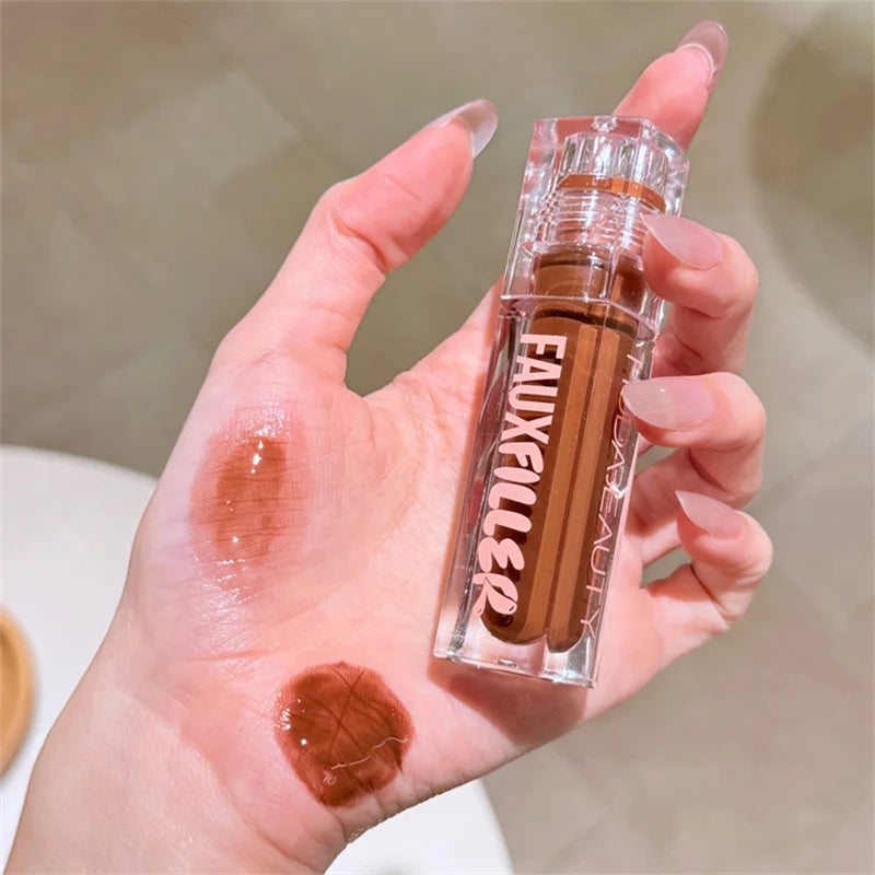 Huda Beauty remplissage brillant Non collant brillant à lèvres hydratant cristal clair huile pour les lèvres repulpant hydratant teinté rouge à lèvres maquillage