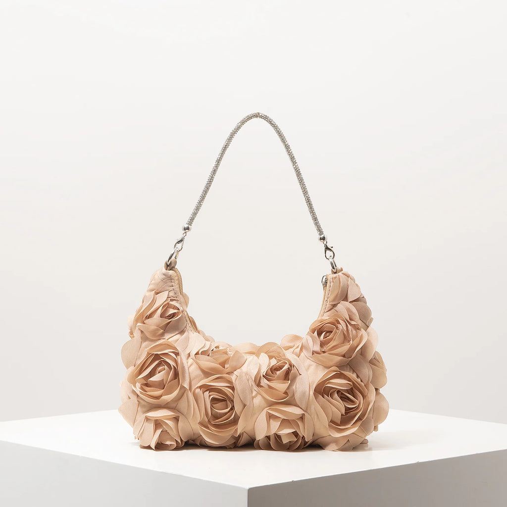 Sac à bandoulière à motif floral, idéal pour les femmes élégantes. Parfait pour les soirées de gala, les fêtes, les bals de fin d’année, les mariages et autres occasions spéciales.