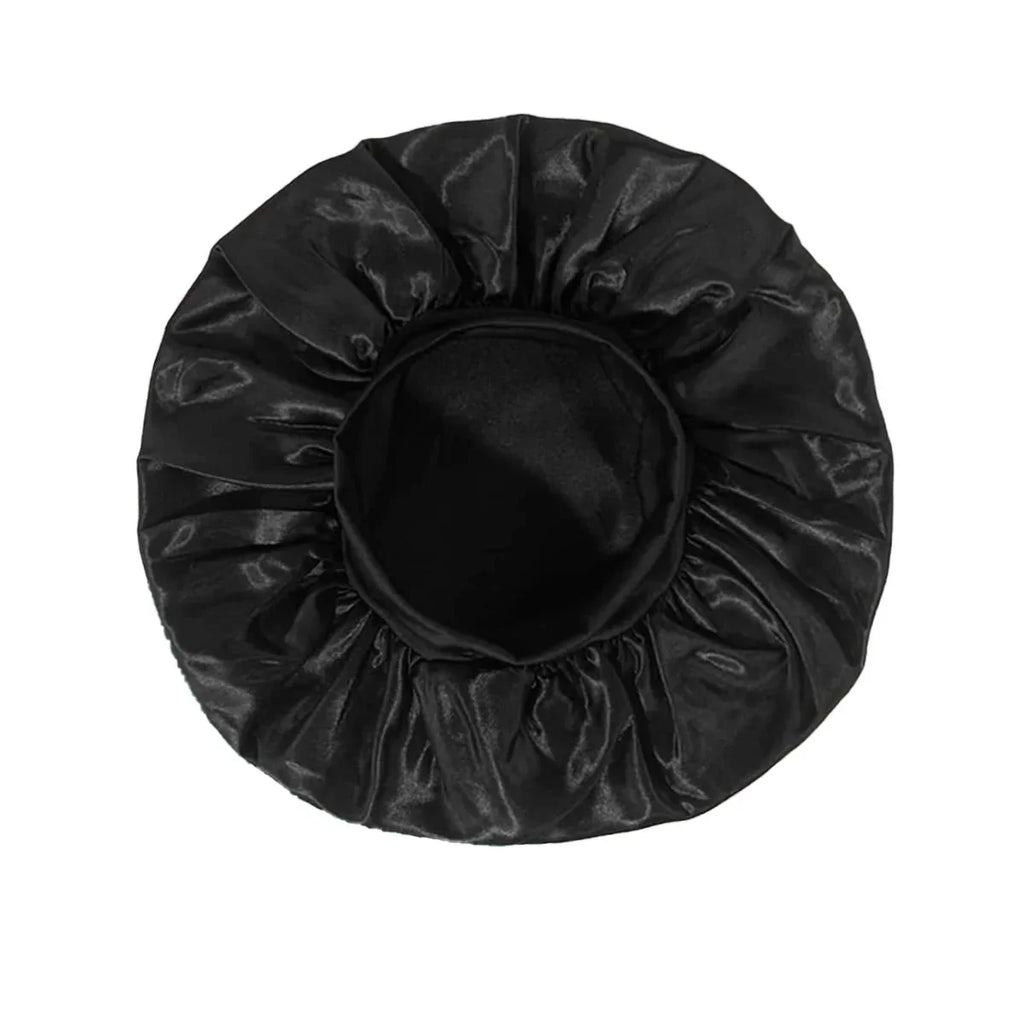 Bonnet en Satin pour femmes, pour dormir, soins capillaires, Bonnets en soie, solide, à larges bords, avec bande élastique souple