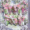 Romantique Floral 3D presse sur ongles à la main Roses feuilles perles arcs mariée mariage Nail Art faux ongles colle sur les ongles pour les femmes