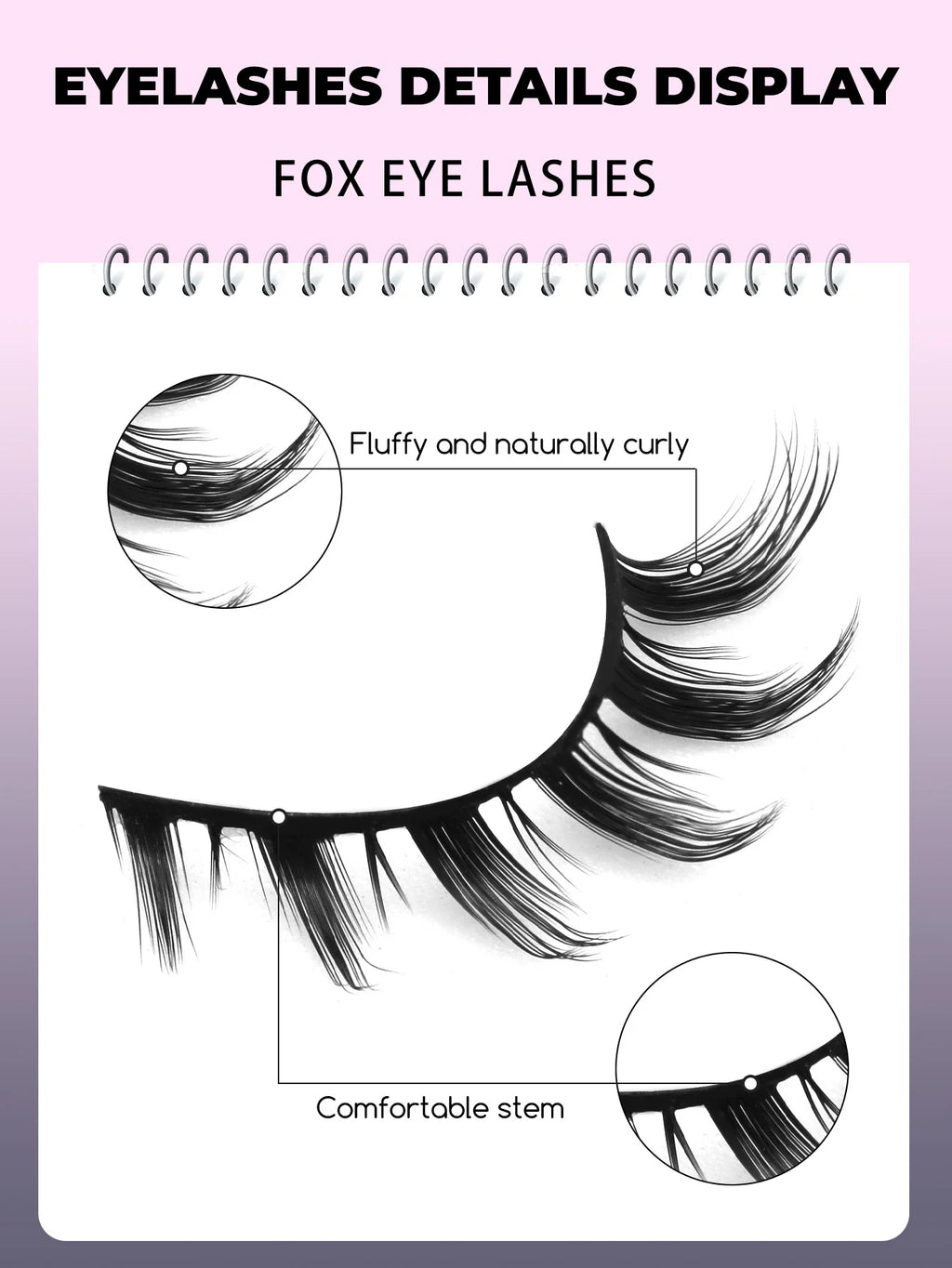 Groinneya Natural manga faux cils oeil de chat cils 3D dramatique martre douce extension de cils faux cils outil de maquillage