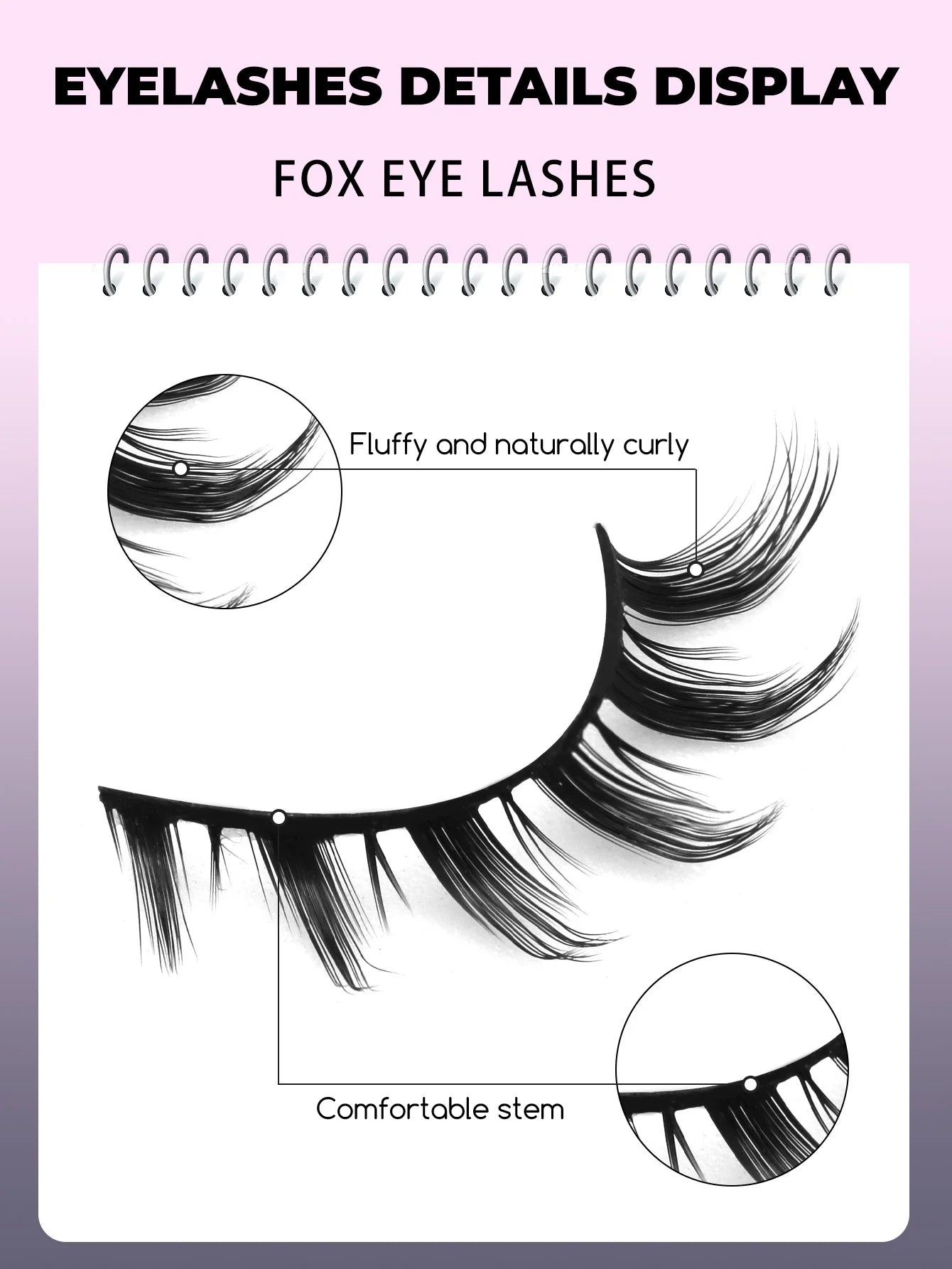 Groinneya Natural manga faux cils oeil de chat cils 3D dramatique martre douce extension de cils faux cils outil de maquillage