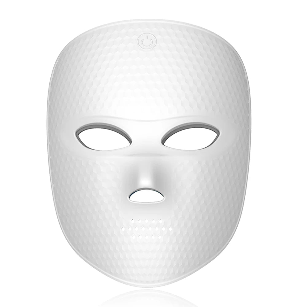 Masque facial LED7 couleurs de luminothérapie, utilisant la lumière rouge et d’autres couleurs pour aider à lutter contre les signes de l’âge, favoriser le rajeunissement de la peau et illuminer le teint. Appareil de beauté conçu pour amélioré l’apparence