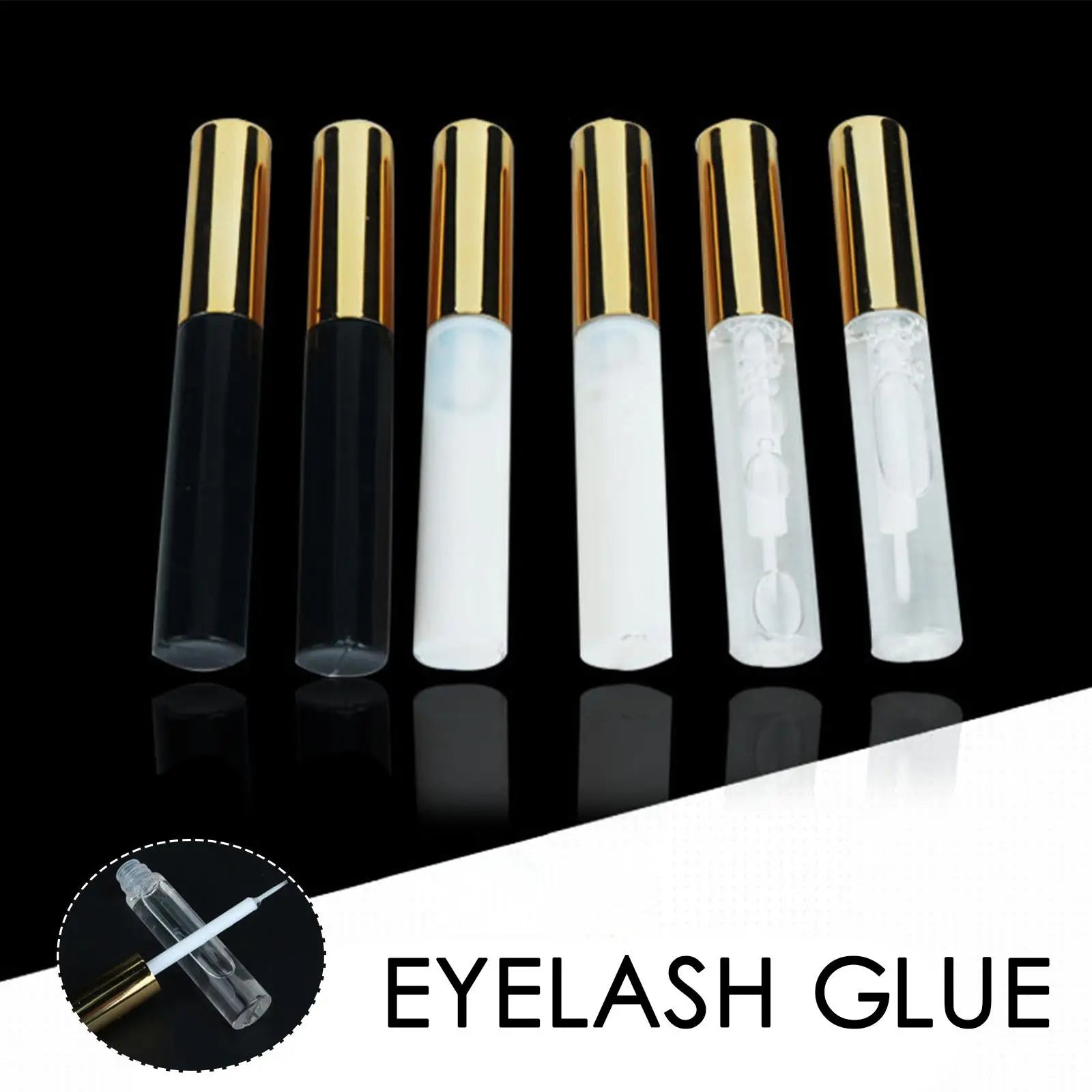 Colle transparente pour faux cils 5 ml, séchage rapide, waterproof et longue tenue, pour une fixation fiable et confortable des faux cils.