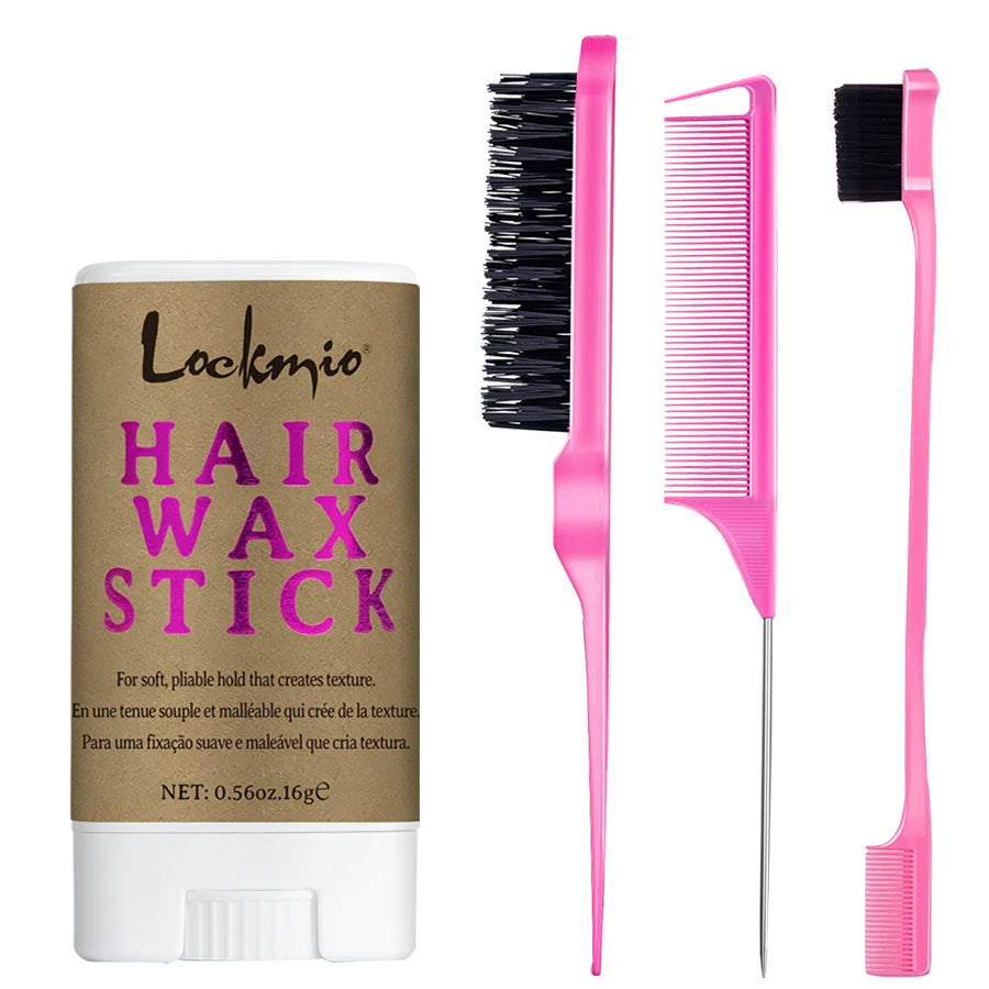 LOCKMIO femmes cheveux cire bâton pour perruques Anti-frisottis points contrôle style cire longue durée lisse cassé dos cheveux pommade crème