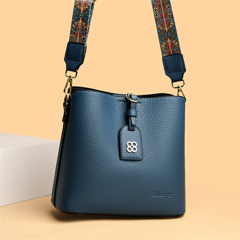 Sac à Main de Luxe en Cuir Multifonctionnel pour Femme, Sacoche à 3 Couches, de Bonne Qualité, de Styliste