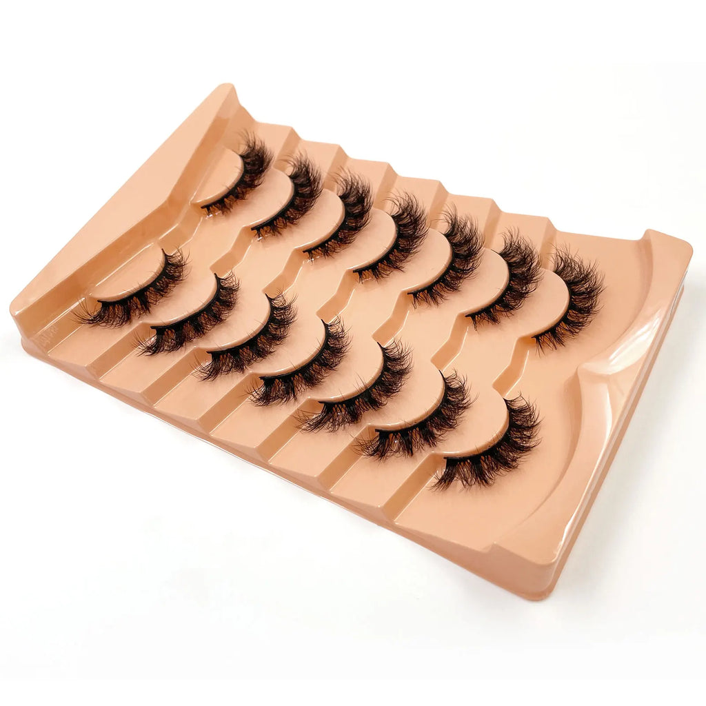 Nouveau 7 paires de faux cils épais, simulation 3D en fourrure de vison, faux cils dramatiques, vente en gros, fabrication de faux cils pleine ligne