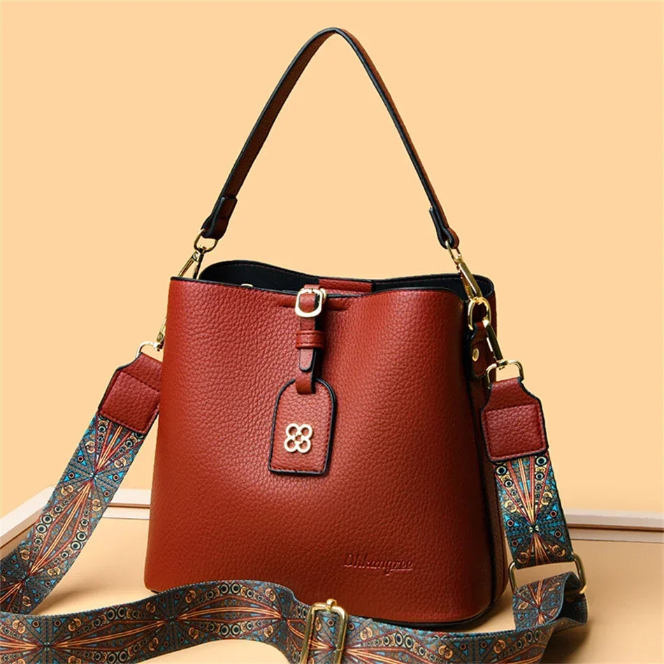 Sac à Main de Luxe en Cuir Multifonctionnel pour Femme, Sacoche à 3 Couches, de Bonne Qualité, de Styliste
