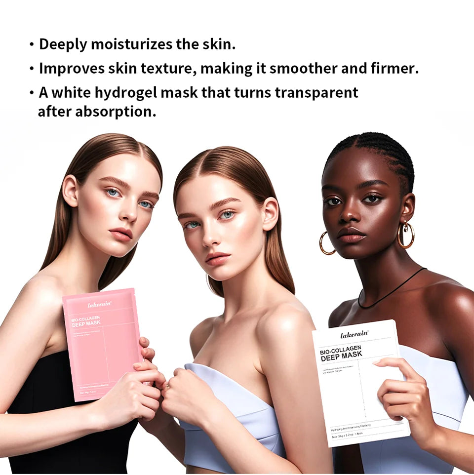 Bio-colagène véritable masque profond supplément collagène hydratant nuit masque hydrogel amélioration de l'élasticité minimisant les pores raffermissant