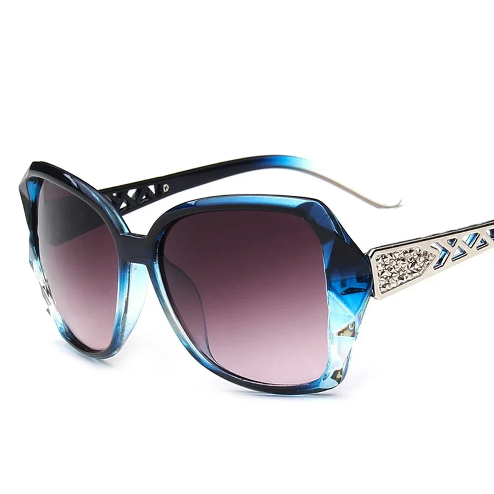 Mode grandes lunettes de soleil violettes femmes marque de luxe lunettes de soleil carrées femme miroir nuances dames