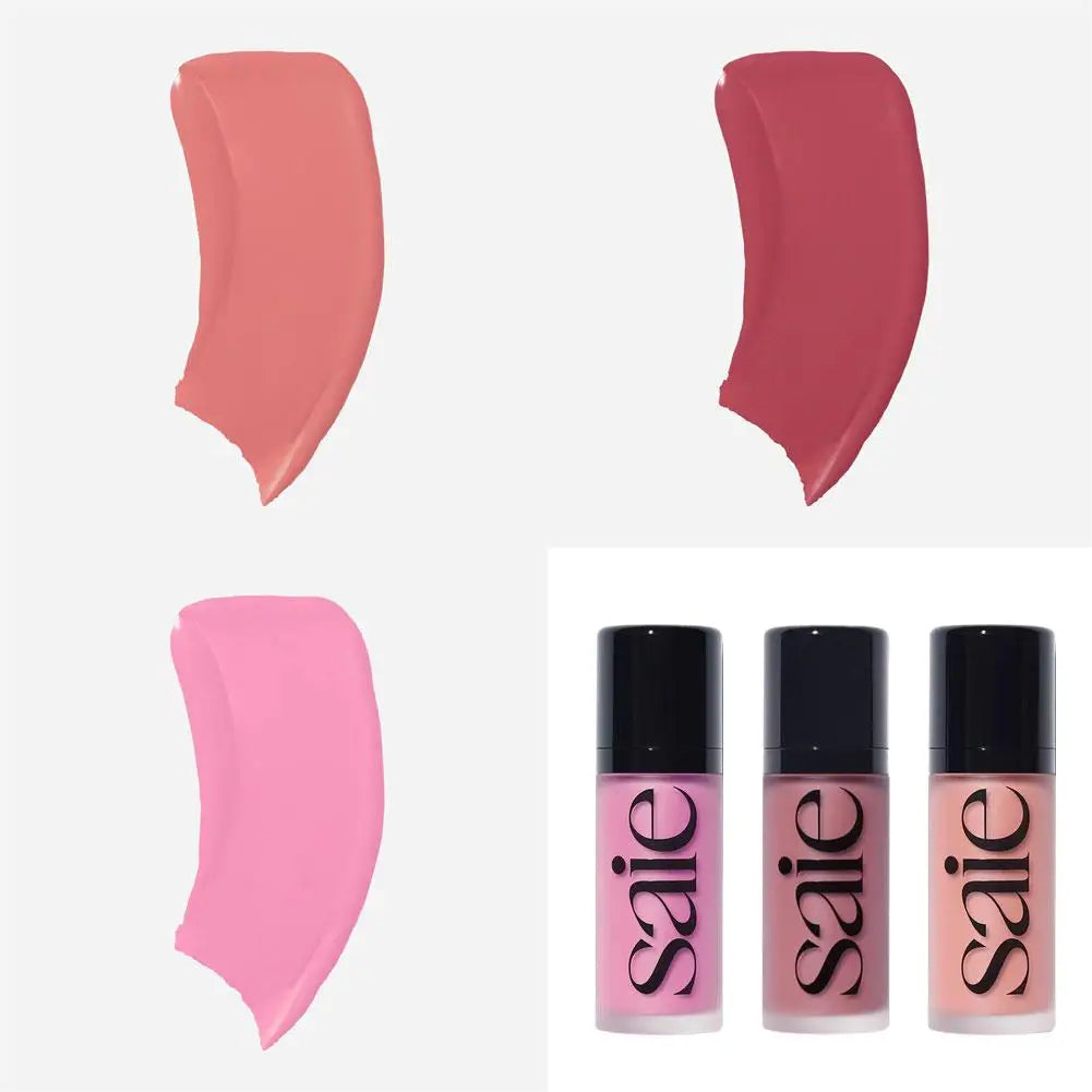 Saie Blush liquide, illuminateur, contouring, poudre scintillante, séchage rapide, non collant, maquillage naturel du visage, texture douce