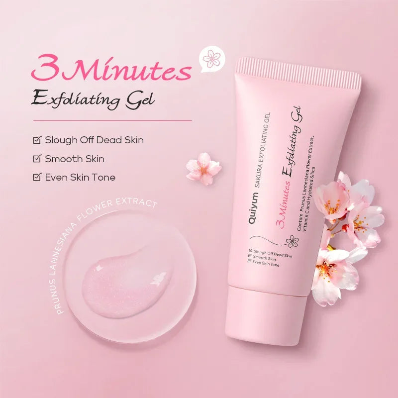 Gel exfoliant Sakura, gommage facial, hydratant, nourrissant, réparateur, crème pour le visage, soin de la peau, 30g/50g