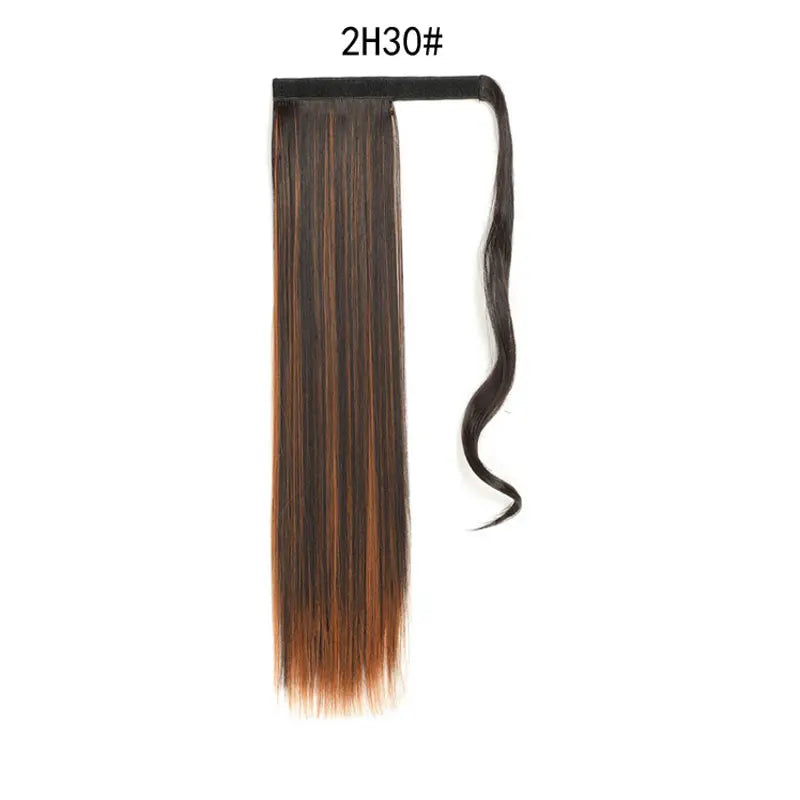 Extensions de Queue de Cheval Synthétiques pour Femme et Fille, Postiche Rond et Long