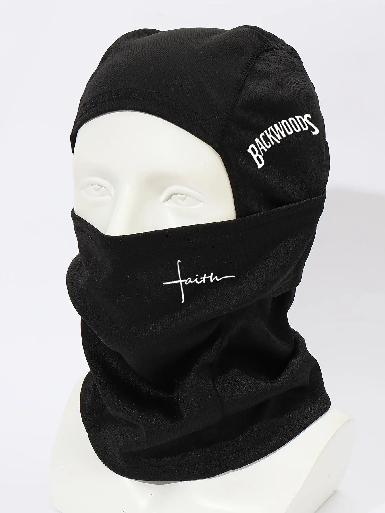 1 pièce/2 pièces/3 pièces en option-BackWOODS imprimé cagoule chapeau coupe-vent anti-poussière respirant-unisexe sports de plein air masque complet