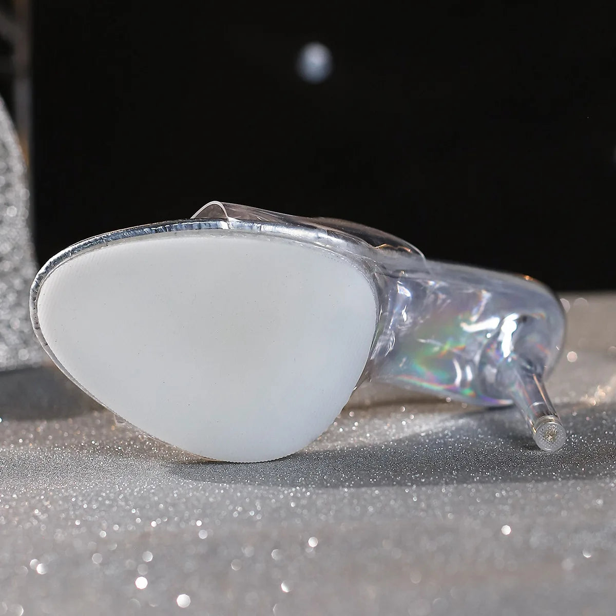 Mules grande taille 43 pour femme, sandales transparentes à enfiler. Chaussures sexy avec talons transparents de 11 cm, style cristal à talon fin, sandales d’été pour extérieur pour femme.