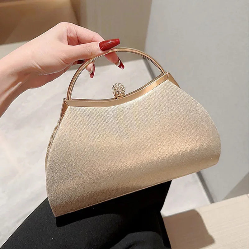 Sac à main de soirée plissé pour femmes, pochette de jour à paillettes avec poignée supérieure, sac à Clip pour dîner de mariage, bourse de fête en diamant doré