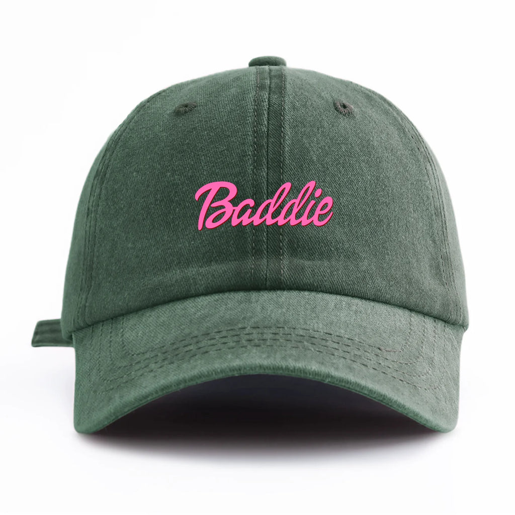Casquette de Baseball délavée imprimée Baddie pour adultes, Style rétro minimaliste, décontracté, parfait comme cadeau, 1 pièce