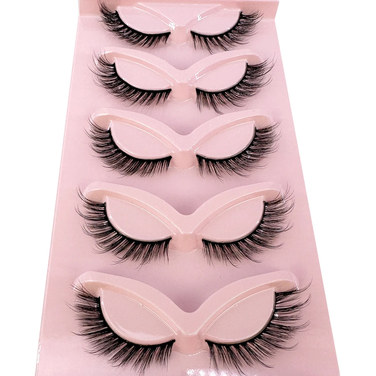Nouveau cils oeil de chat cils de vison 3D Curl ailé naturel réaliste extrémité en désordre oeil allongé épais faux cils doux faux cils