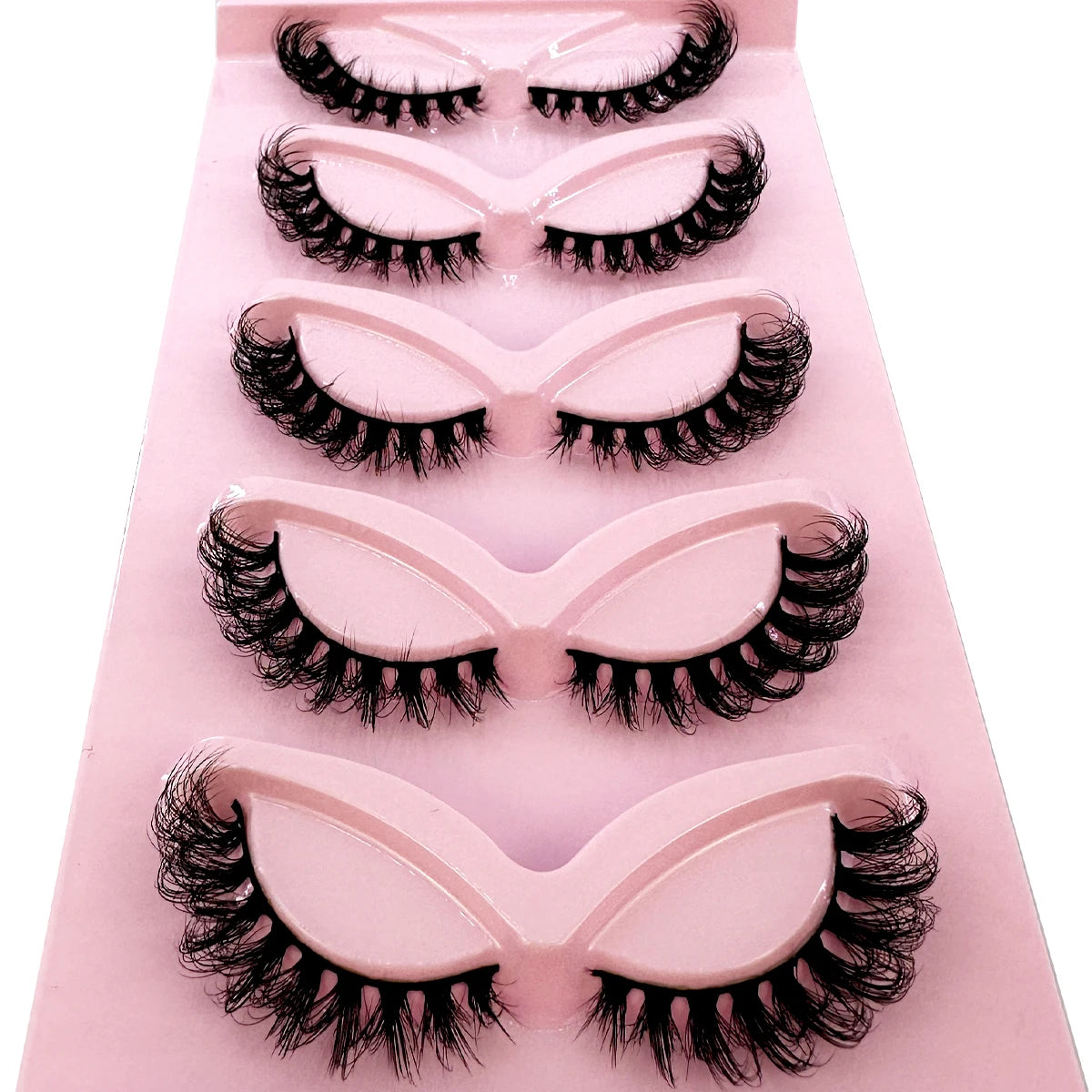 Nouveau cils oeil de chat cils de vison 3D Curl ailé naturel réaliste extrémité en désordre oeil allongé épais faux cils doux faux cils