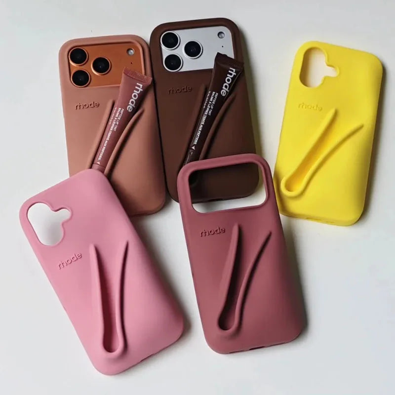 Coque Souple en Silicone de Marque pour iPhone 17 16 15 14 13 12 11 Pro Max Plus Air, Étui Portable pour Téléphone (sans Rouge à Lèvres ni Boîte)