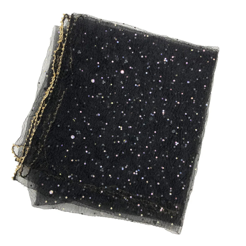 Bandana à paillettes colorées à la mode, écharpe de tête Ultra-fine et respirante, Protection solaire d'été, 80cm x 80cm