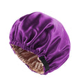 Bonnet en Satin pour dormir, Bonnet en soie réglable pour cheveux bouclés, Double couche, grand bonnet de sommeil doublé en Satin pour femmes