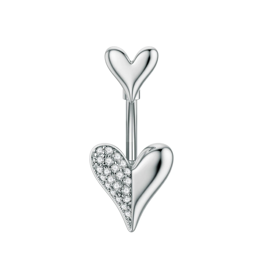 Anneaux de nombril incurvés 14G, cristaux CZ, corps Sexy, chaînes de nombril, fleur, Piercing de ventre, Umbigo, bijoux en acier inoxydable