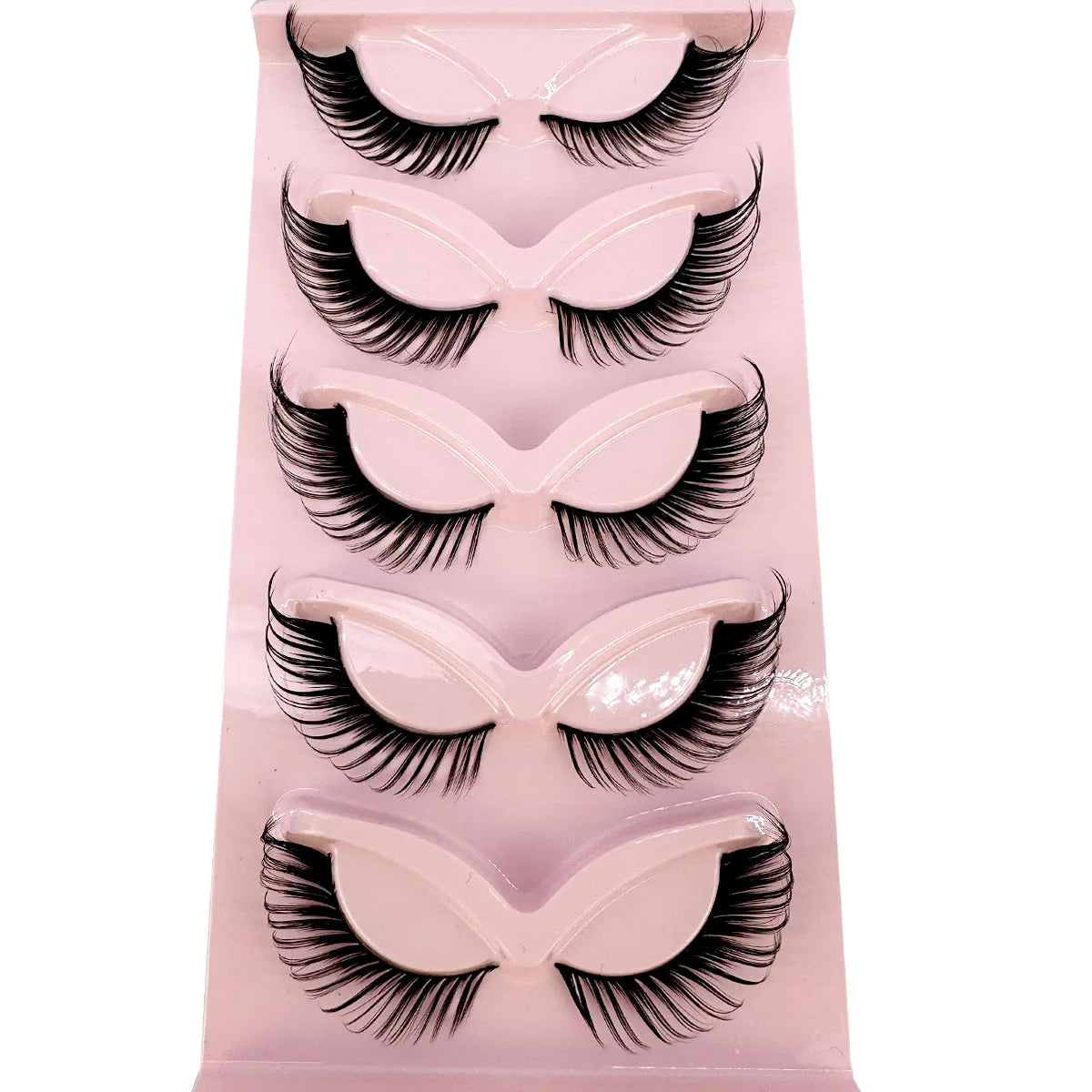 Nouveau cils oeil de chat cils de vison 3D Curl ailé naturel réaliste extrémité en désordre oeil allongé épais faux cils doux faux cils